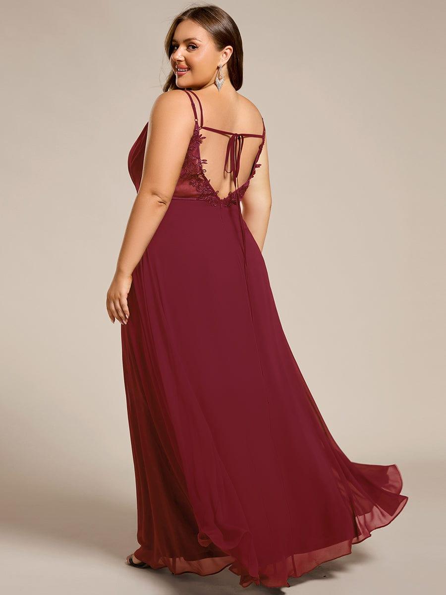 ever RUBY|Convertible Chiffon Lace Open Back Spaghetti Straps Bridesmaid Dress