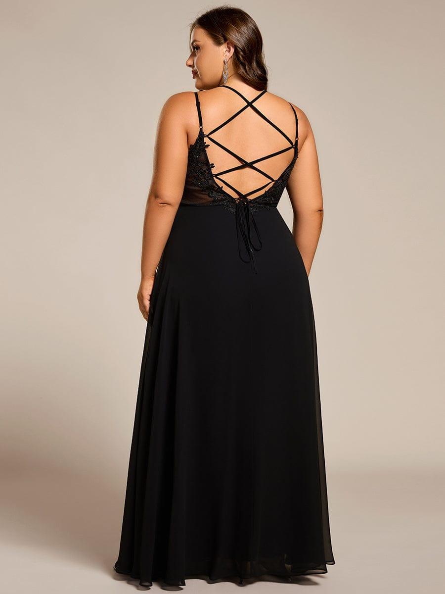 ever RUBY|Convertible Chiffon Lace Open Back Spaghetti Straps Bridesmaid Dress