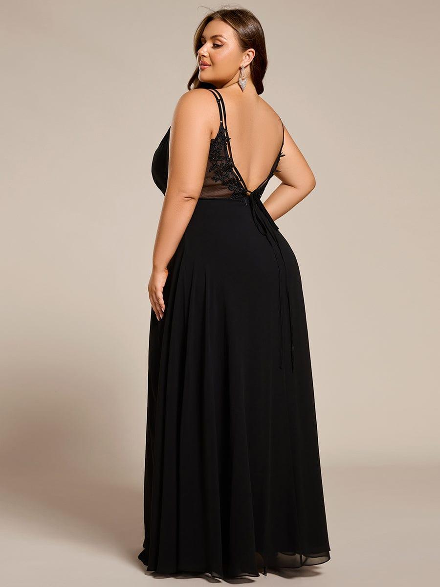 ever RUBY|Convertible Chiffon Lace Open Back Spaghetti Straps Bridesmaid Dress