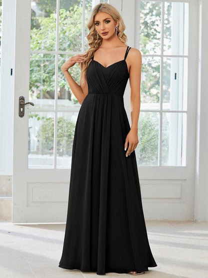 ever RUBY|Convertible Chiffon Lace Open Back Spaghetti Straps Bridesmaid Dress