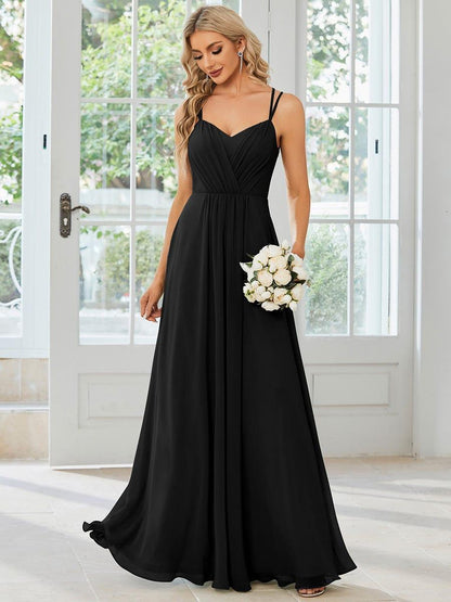ever RUBY|Convertible Chiffon Lace Open Back Spaghetti Straps Bridesmaid Dress