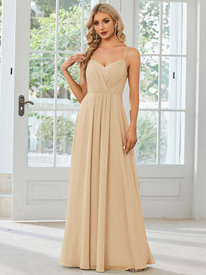 ever RUBY|Convertible Chiffon Lace Open Back Spaghetti Straps Bridesmaid Dress