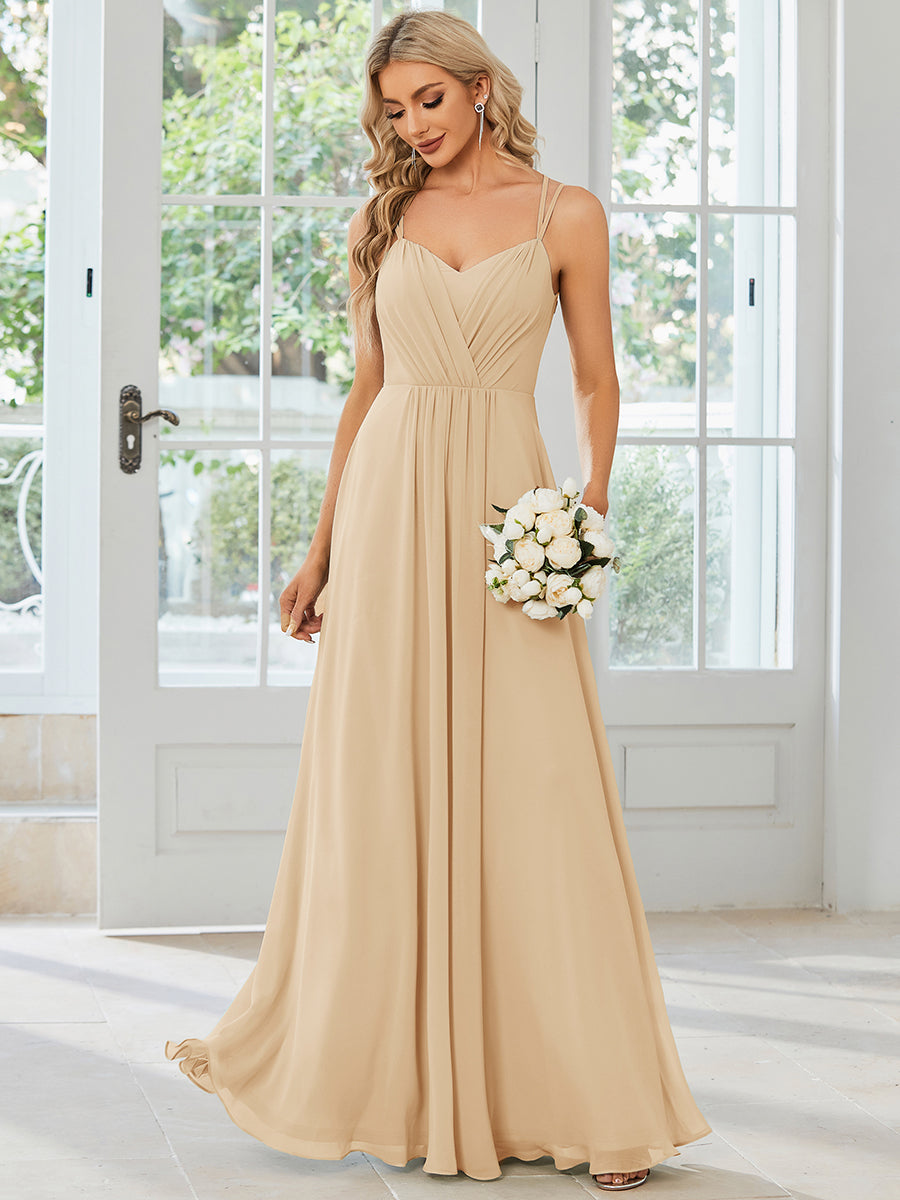 ever RUBY|Convertible Chiffon Lace Open Back Spaghetti Straps Bridesmaid Dress