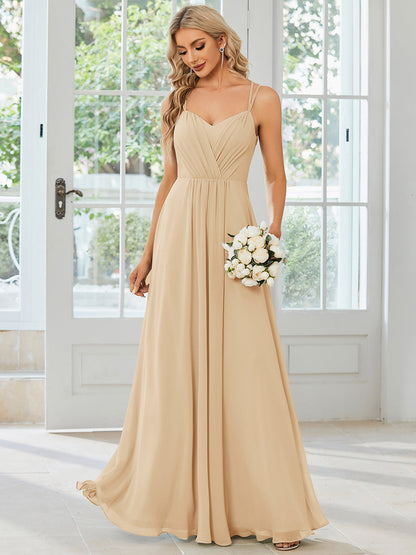 ever RUBY|Convertible Chiffon Lace Open Back Spaghetti Straps Bridesmaid Dress