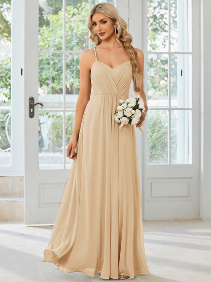 ever RUBY|Convertible Chiffon Lace Open Back Spaghetti Straps Bridesmaid Dress
