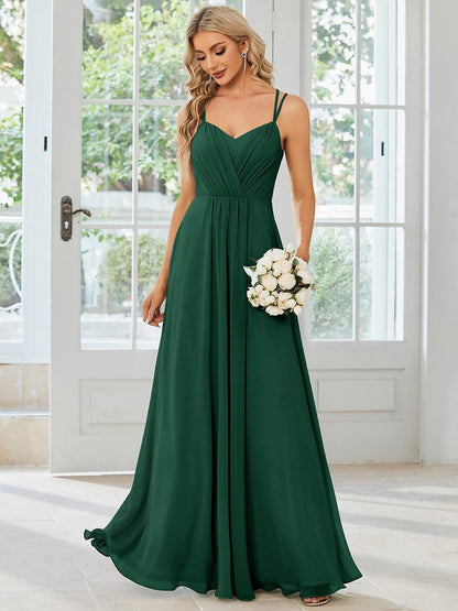 ever RUBY|Convertible Chiffon Lace Open Back Spaghetti Straps Bridesmaid Dress
