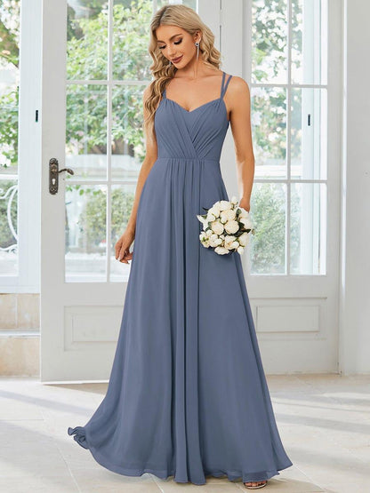 ever RUBY|Convertible Chiffon Lace Open Back Spaghetti Straps Bridesmaid Dress