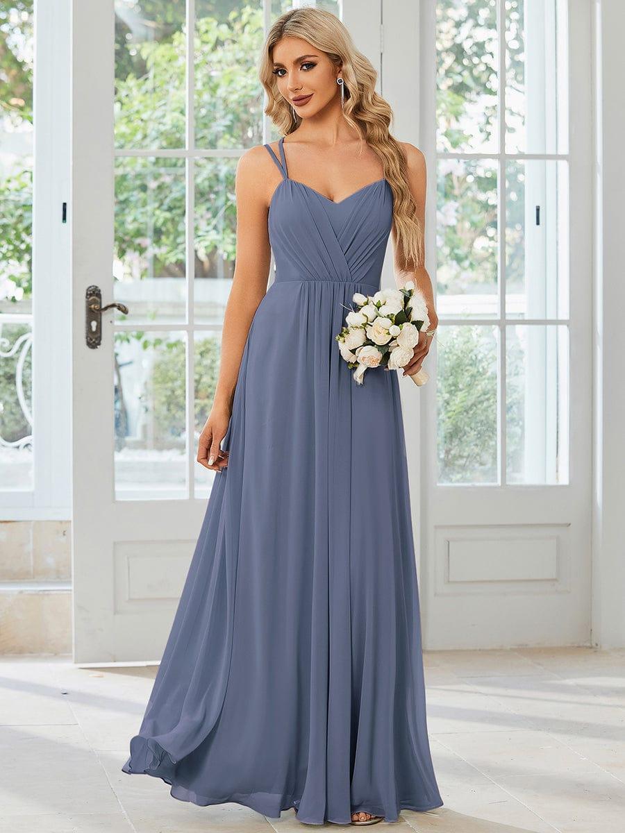 ever RUBY|Convertible Chiffon Lace Open Back Spaghetti Straps Bridesmaid Dress