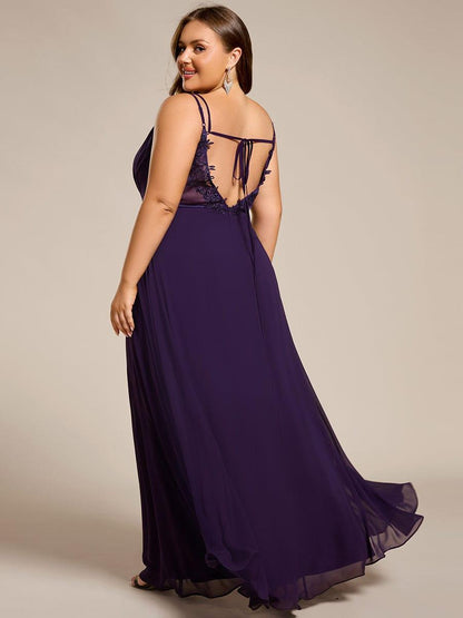 ever RUBY|Convertible Chiffon Lace Open Back Spaghetti Straps Bridesmaid Dress