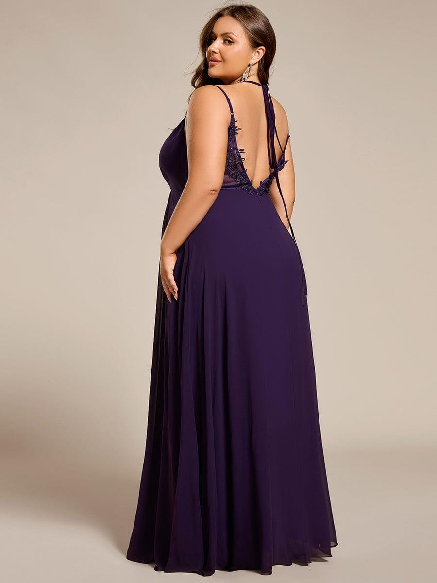 ever RUBY|Convertible Chiffon Lace Open Back Spaghetti Straps Bridesmaid Dress
