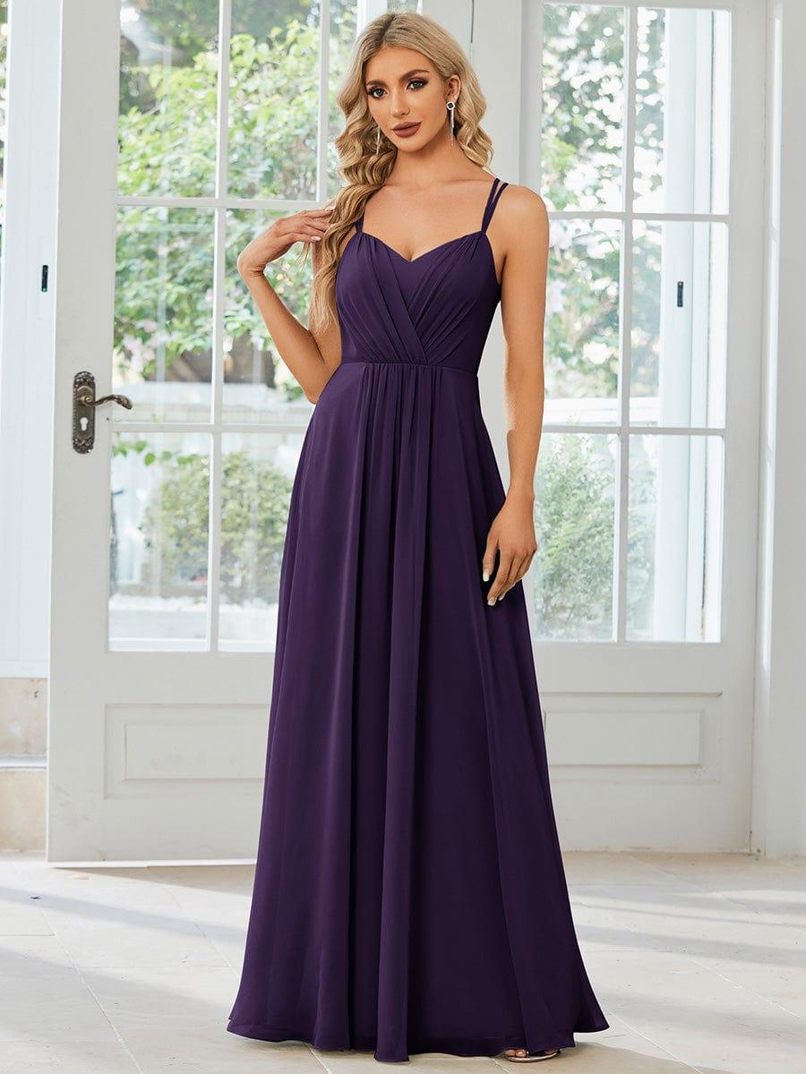 ever RUBY|Convertible Chiffon Lace Open Back Spaghetti Straps Bridesmaid Dress
