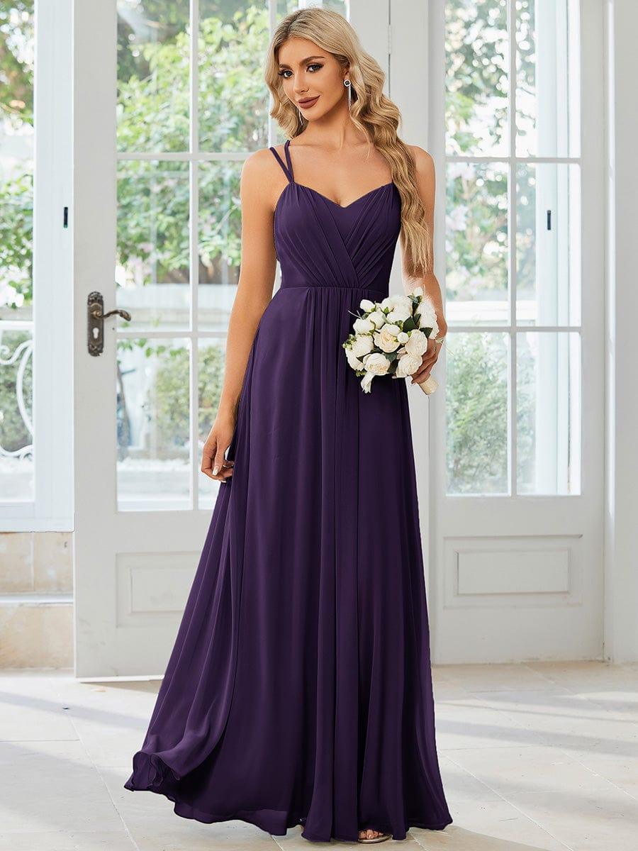 ever RUBY|Convertible Chiffon Lace Open Back Spaghetti Straps Bridesmaid Dress