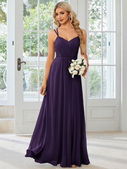 ever RUBY|Convertible Chiffon Lace Open Back Spaghetti Straps Bridesmaid Dress