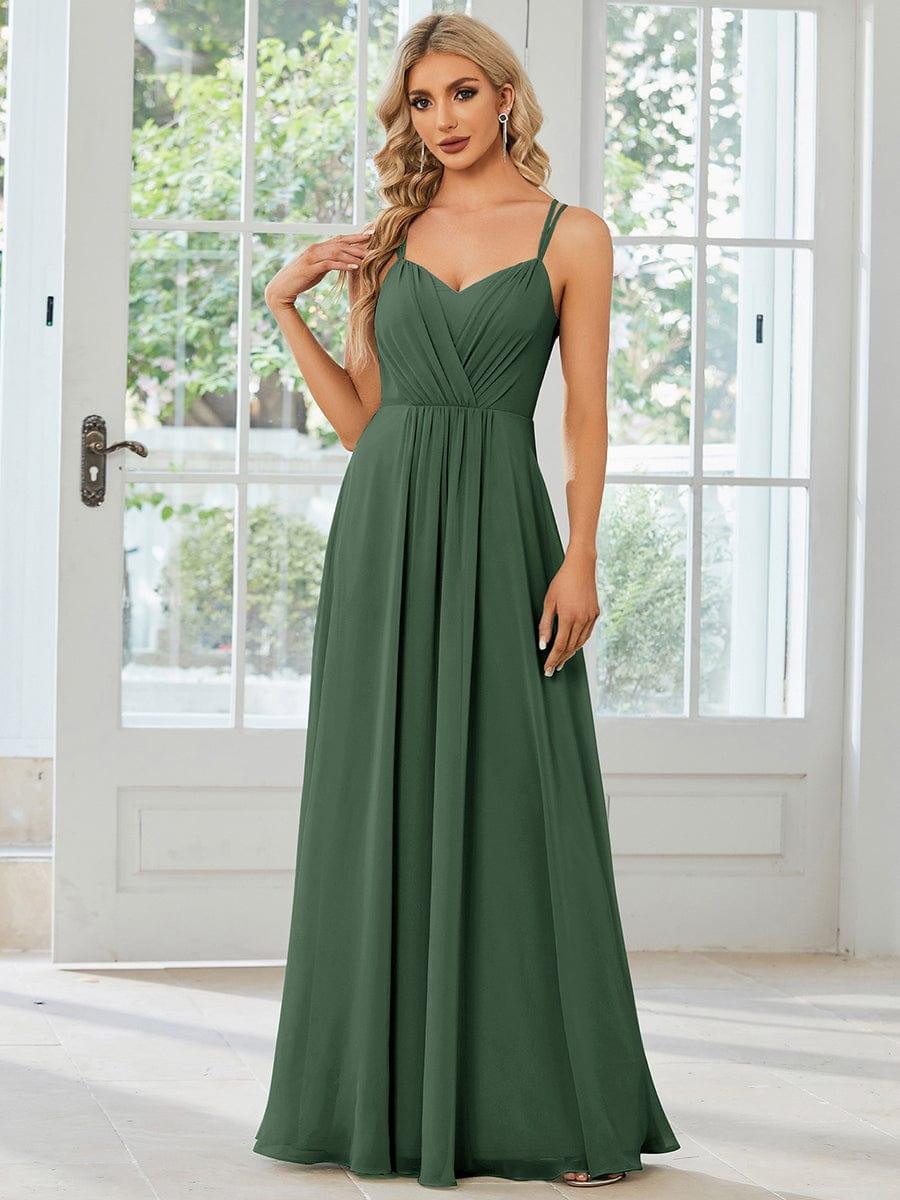 ever RUBY|Convertible Chiffon Lace Open Back Spaghetti Straps Bridesmaid Dress