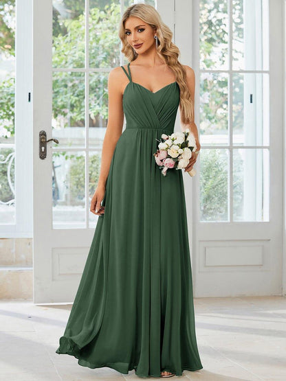 ever RUBY|Convertible Chiffon Lace Open Back Spaghetti Straps Bridesmaid Dress