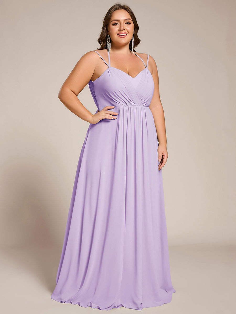 ever RUBY|Convertible Chiffon Lace Open Back Spaghetti Straps Bridesmaid Dress