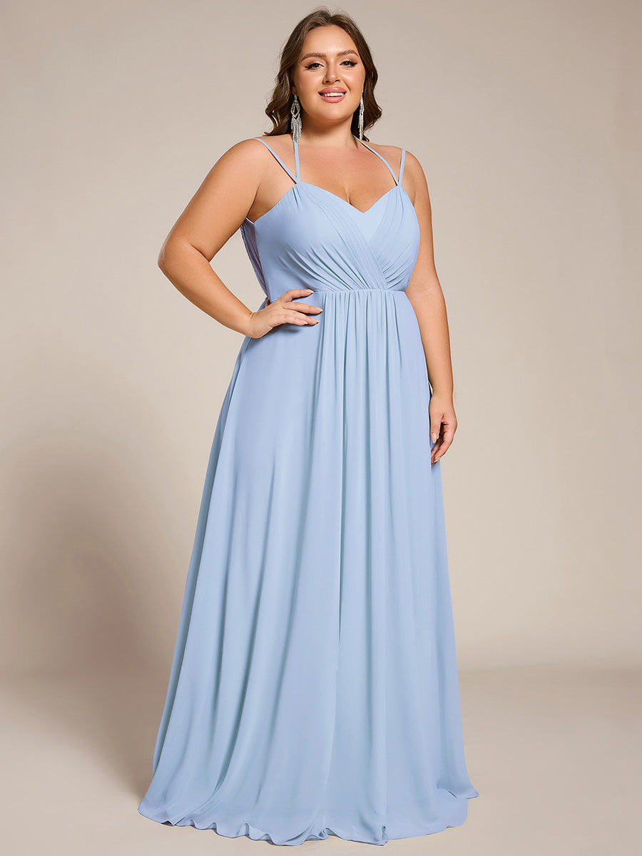 ever RUBY|Convertible Chiffon Lace Open Back Spaghetti Straps Bridesmaid Dress