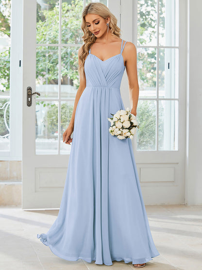 ever RUBY|Convertible Chiffon Lace Open Back Spaghetti Straps Bridesmaid Dress