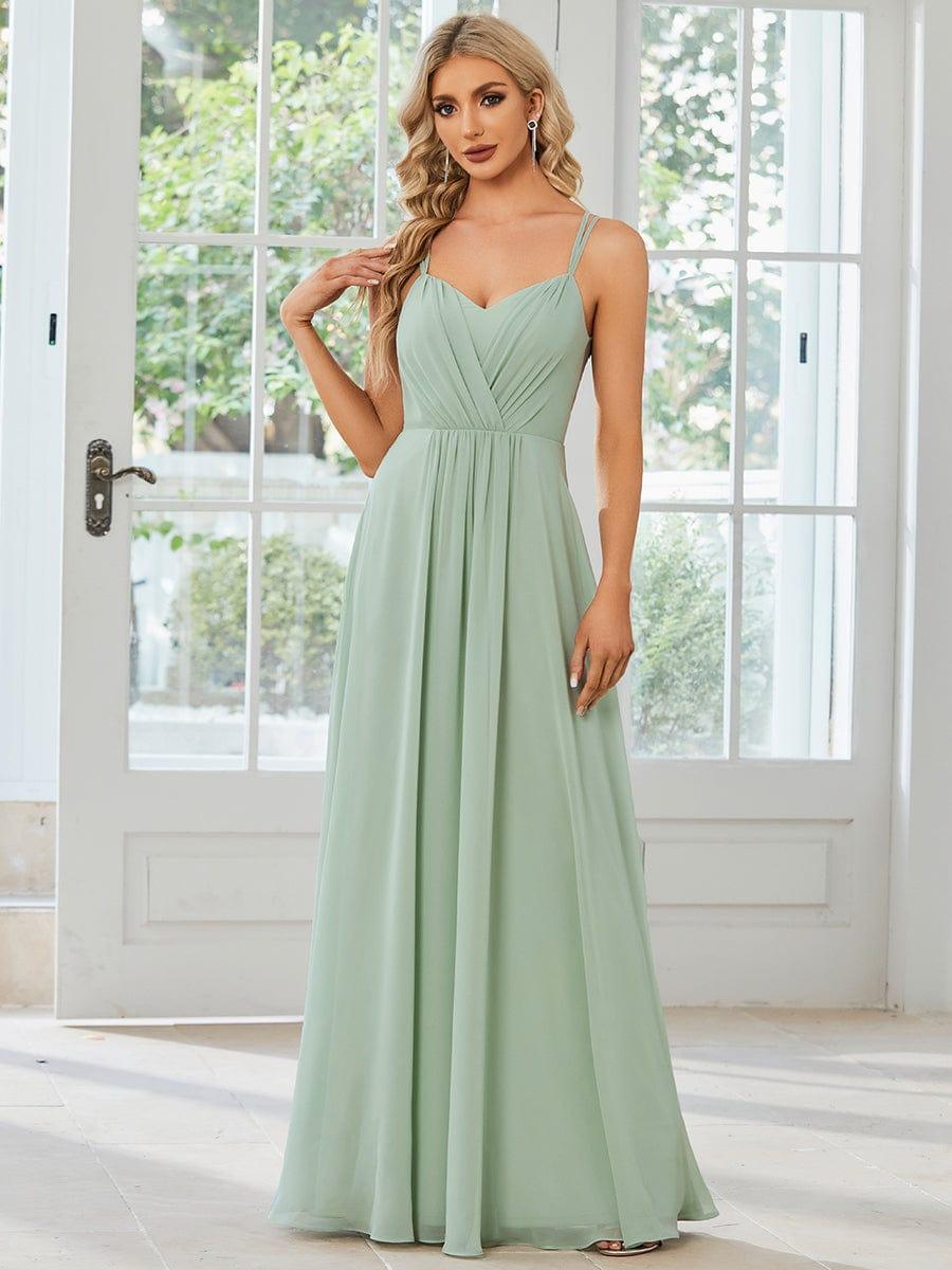 ever RUBY|Convertible Chiffon Lace Open Back Spaghetti Straps Bridesmaid Dress