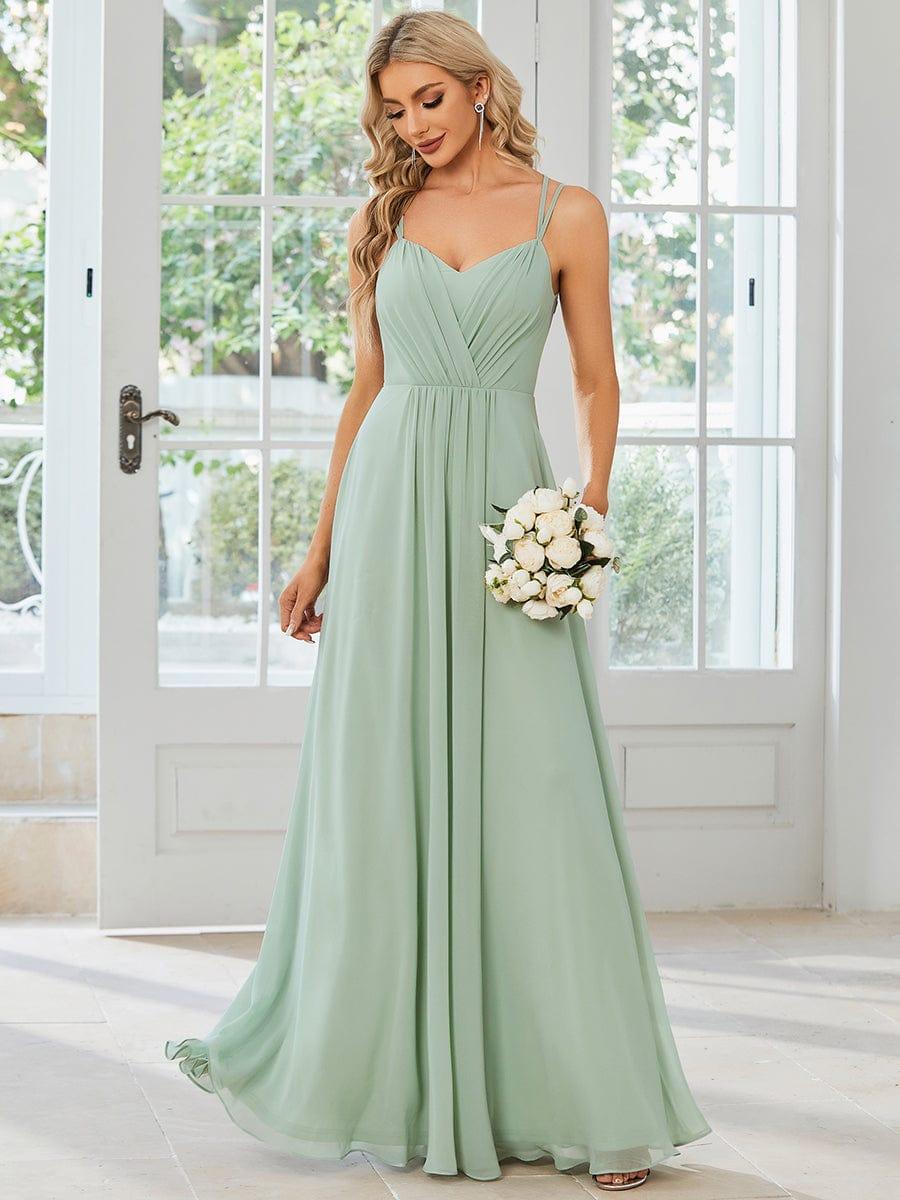 ever RUBY|Convertible Chiffon Lace Open Back Spaghetti Straps Bridesmaid Dress