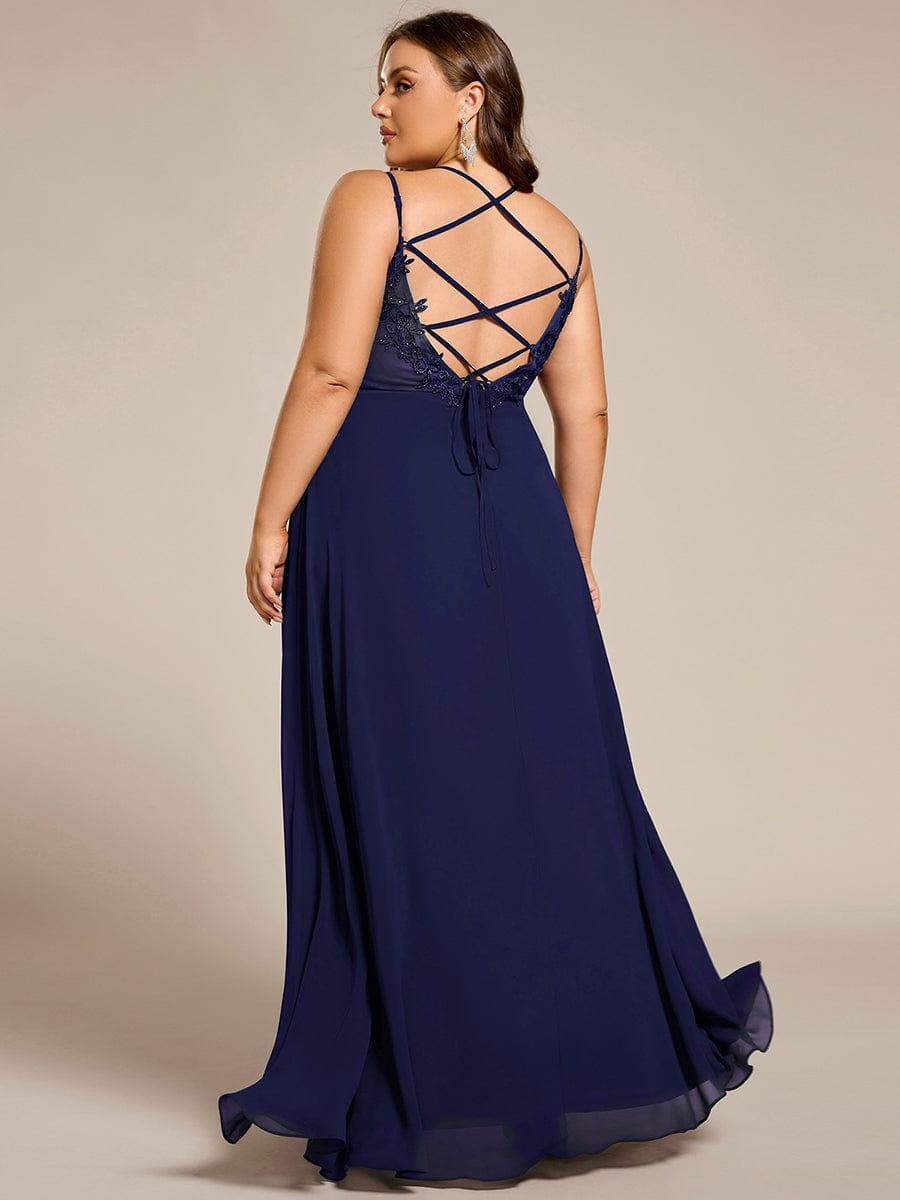 ever RUBY|Convertible Chiffon Lace Open Back Spaghetti Straps Bridesmaid Dress