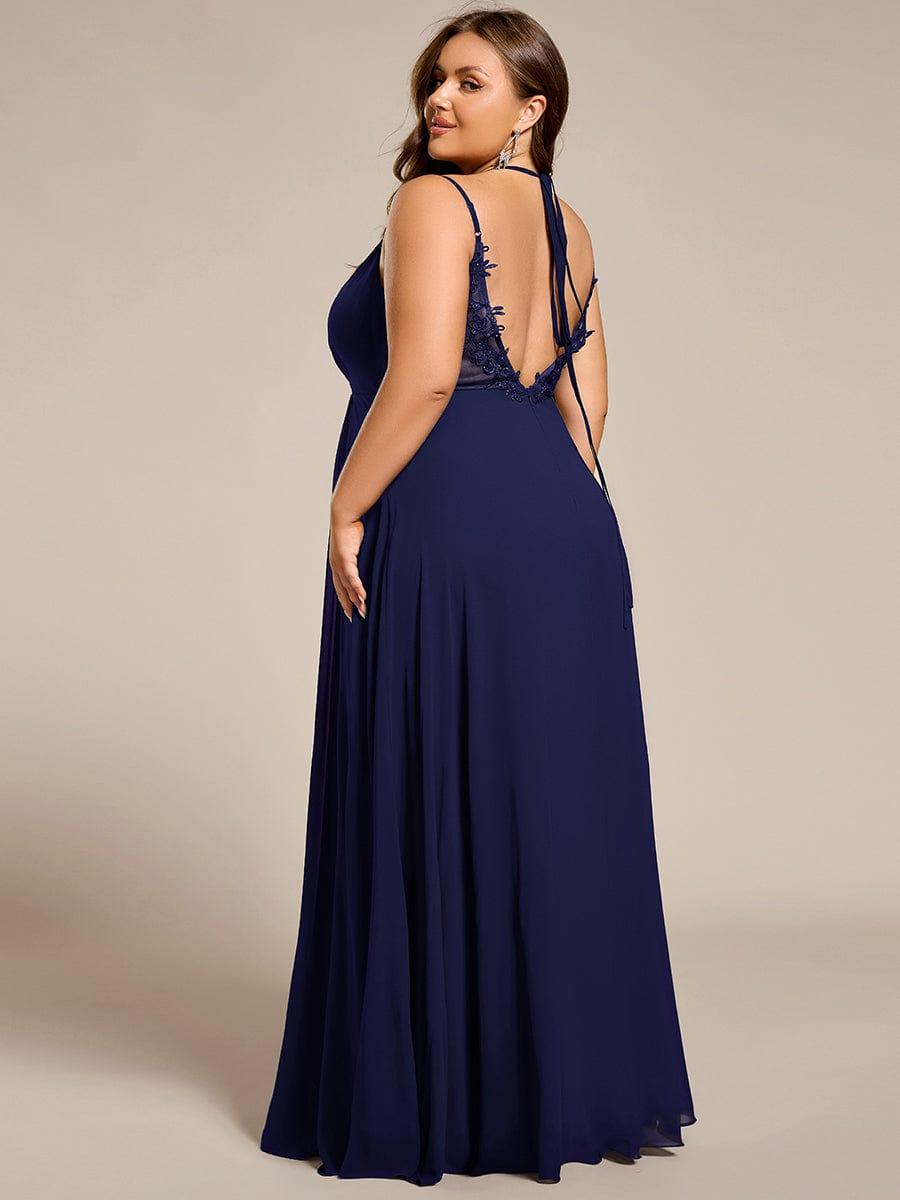 ever RUBY|Convertible Chiffon Lace Open Back Spaghetti Straps Bridesmaid Dress