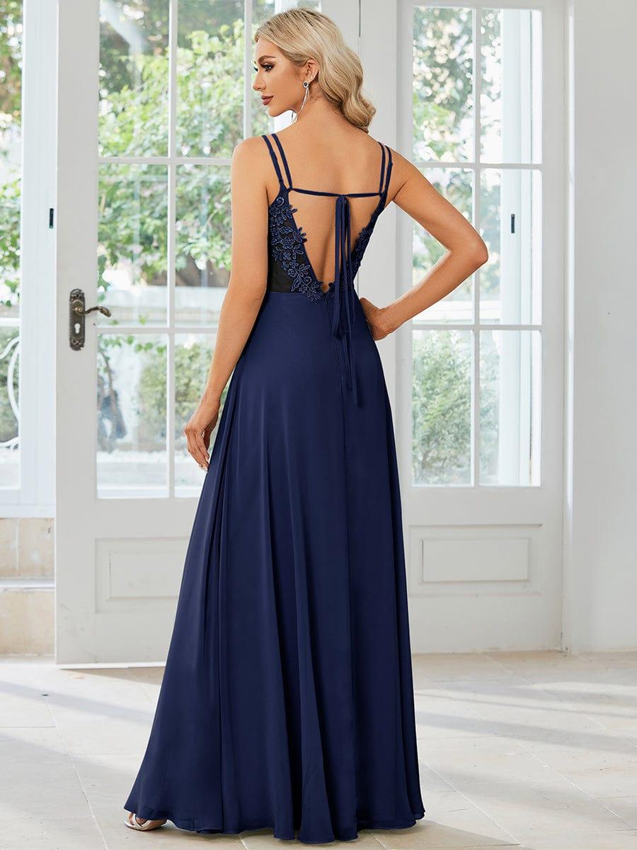 ever RUBY|Convertible Chiffon Lace Open Back Spaghetti Straps Bridesmaid Dress