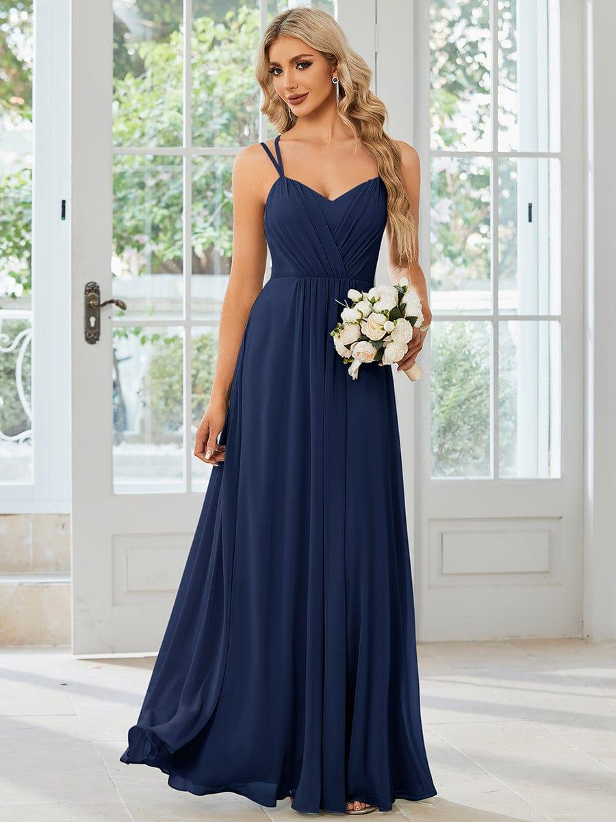 ever RUBY|Convertible Chiffon Lace Open Back Spaghetti Straps Bridesmaid Dress