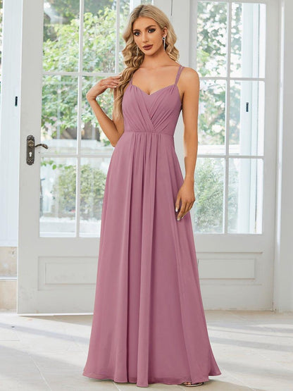 ever RUBY|Convertible Chiffon Lace Open Back Spaghetti Straps Bridesmaid Dress