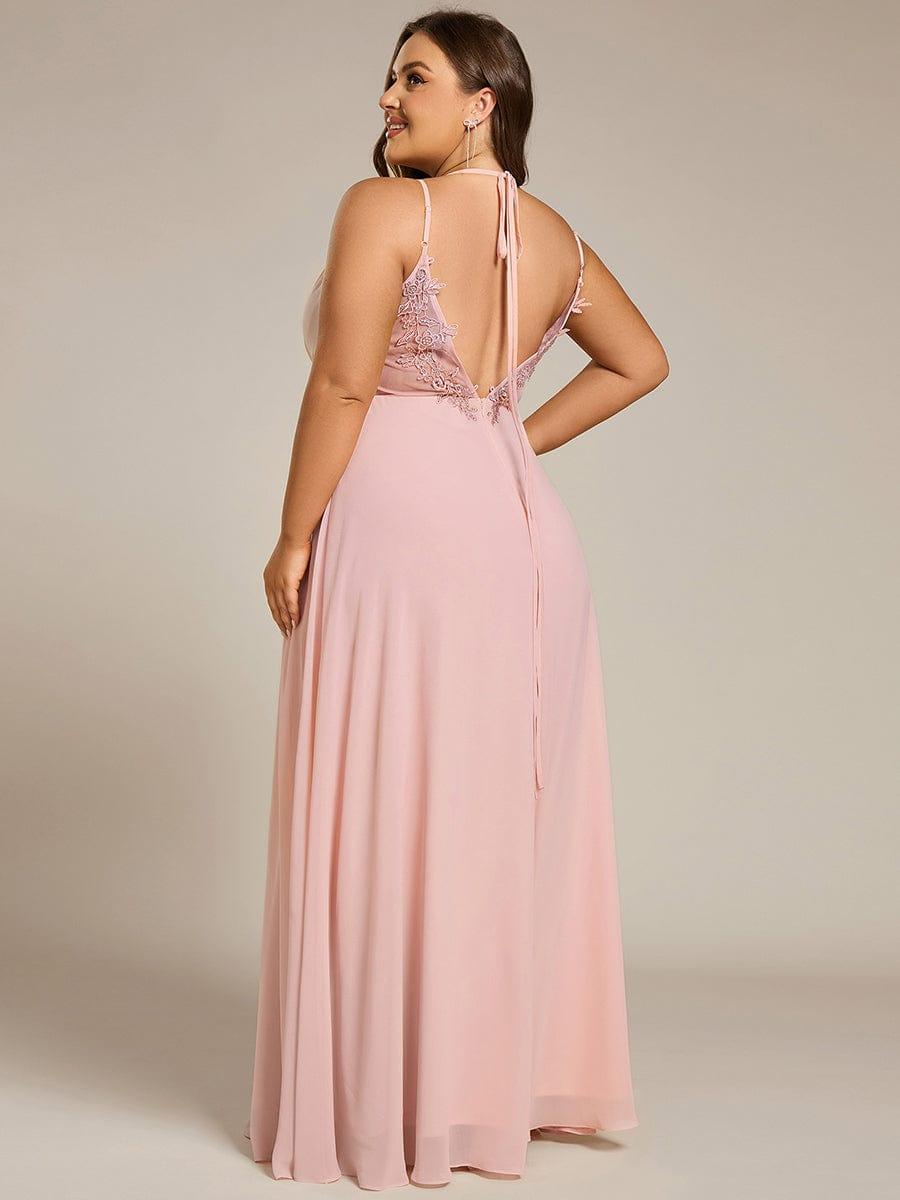 ever RUBY|Convertible Chiffon Lace Open Back Spaghetti Straps Bridesmaid Dress