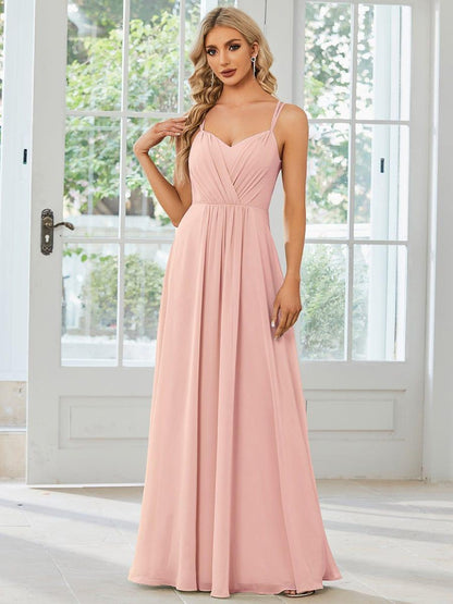 ever RUBY|Convertible Chiffon Lace Open Back Spaghetti Straps Bridesmaid Dress