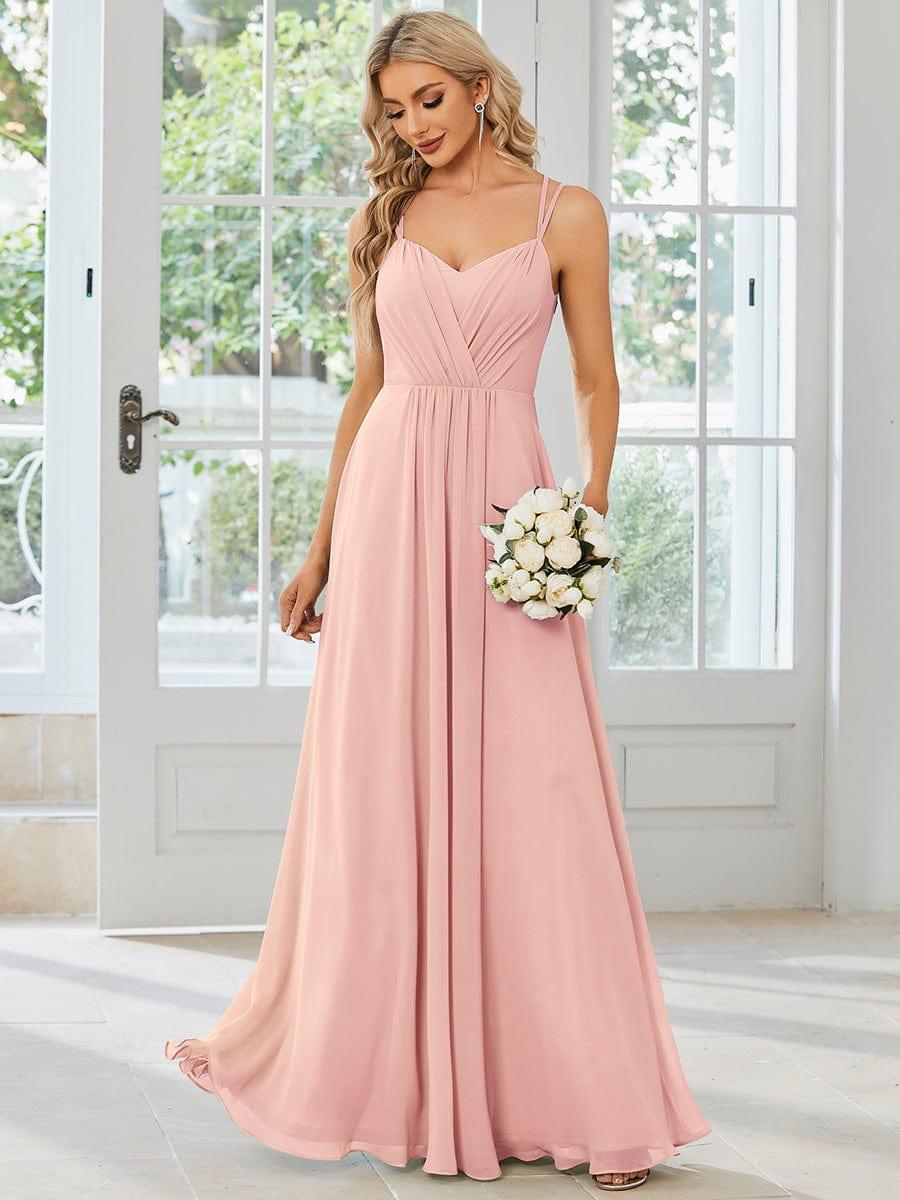 ever RUBY|Convertible Chiffon Lace Open Back Spaghetti Straps Bridesmaid Dress