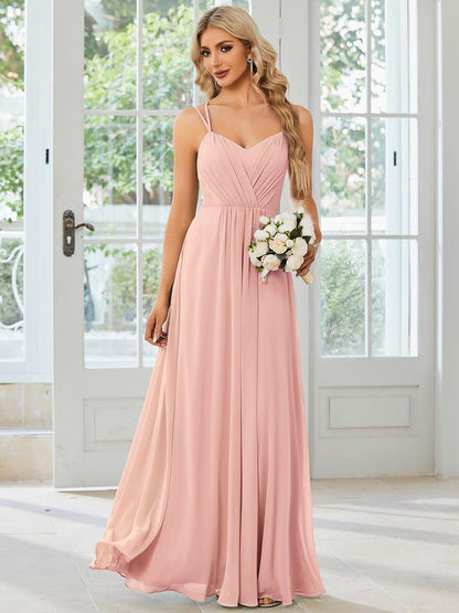 ever RUBY|Convertible Chiffon Lace Open Back Spaghetti Straps Bridesmaid Dress
