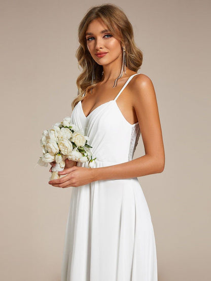 ever RUBY|Convertible Chiffon Lace Open Back Spaghetti Straps Bridesmaid Dress