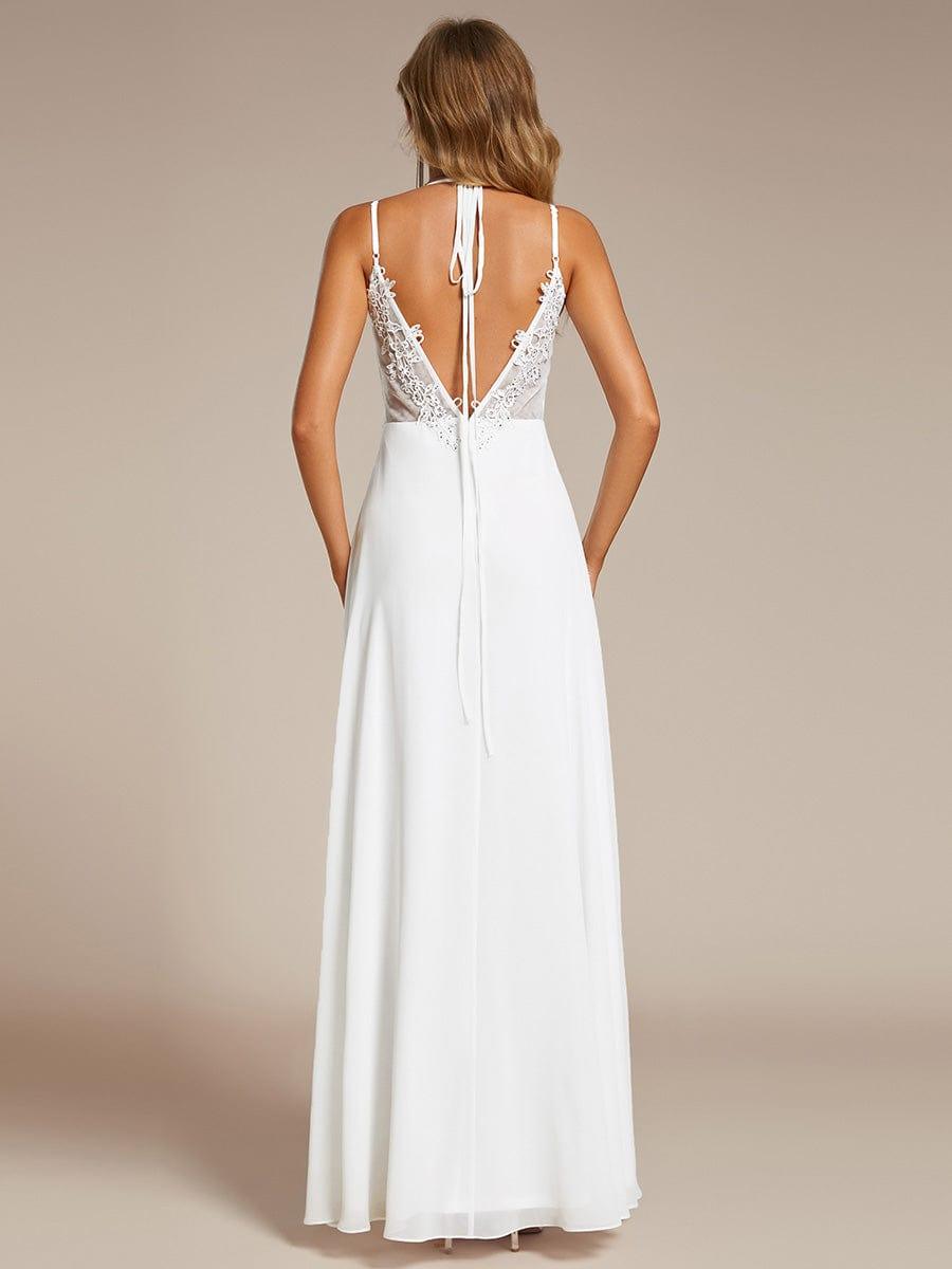 ever RUBY|Convertible Chiffon Lace Open Back Spaghetti Straps Bridesmaid Dress