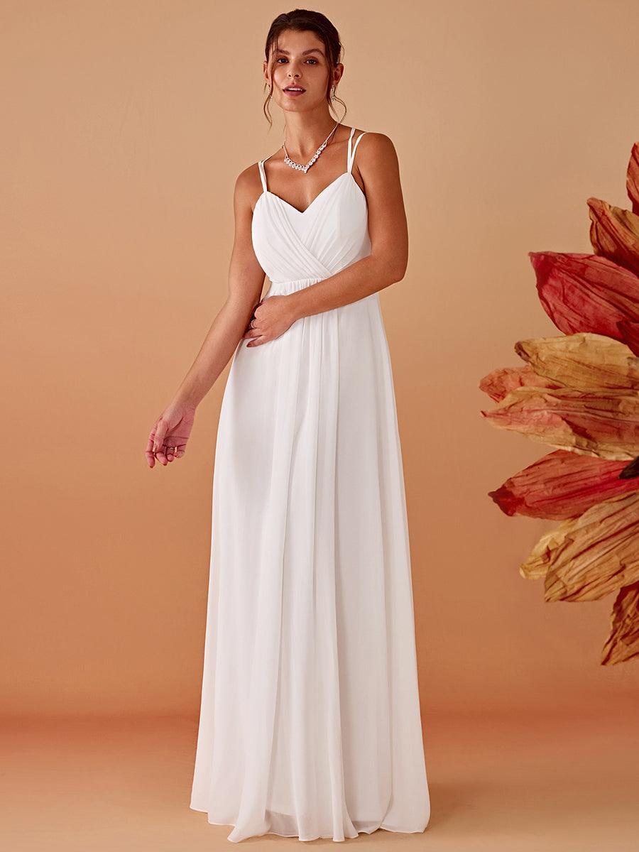 ever RUBY|Convertible Chiffon Lace Open Back Spaghetti Straps Bridesmaid Dress