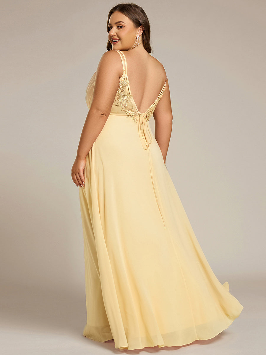 ever RUBY|Convertible Chiffon Lace Open Back Spaghetti Straps Bridesmaid Dress