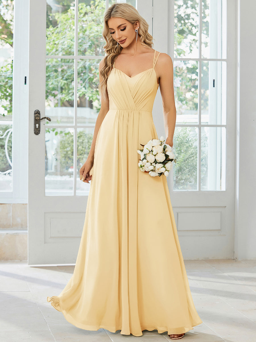 ever RUBY|Convertible Chiffon Lace Open Back Spaghetti Straps Bridesmaid Dress