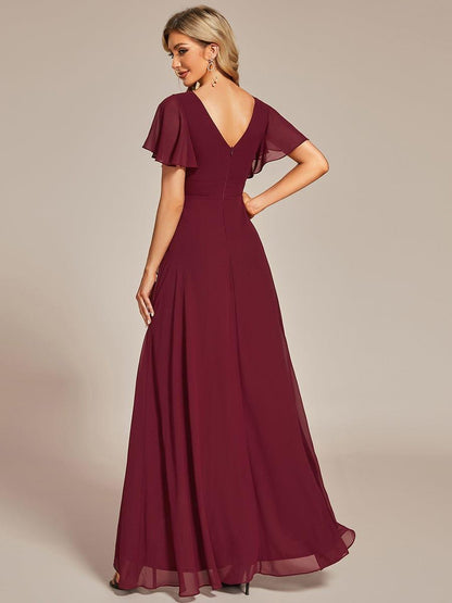 ever OREE|Charming Chiffon Bridesmaid Dress with Lotus Leaf Hemline