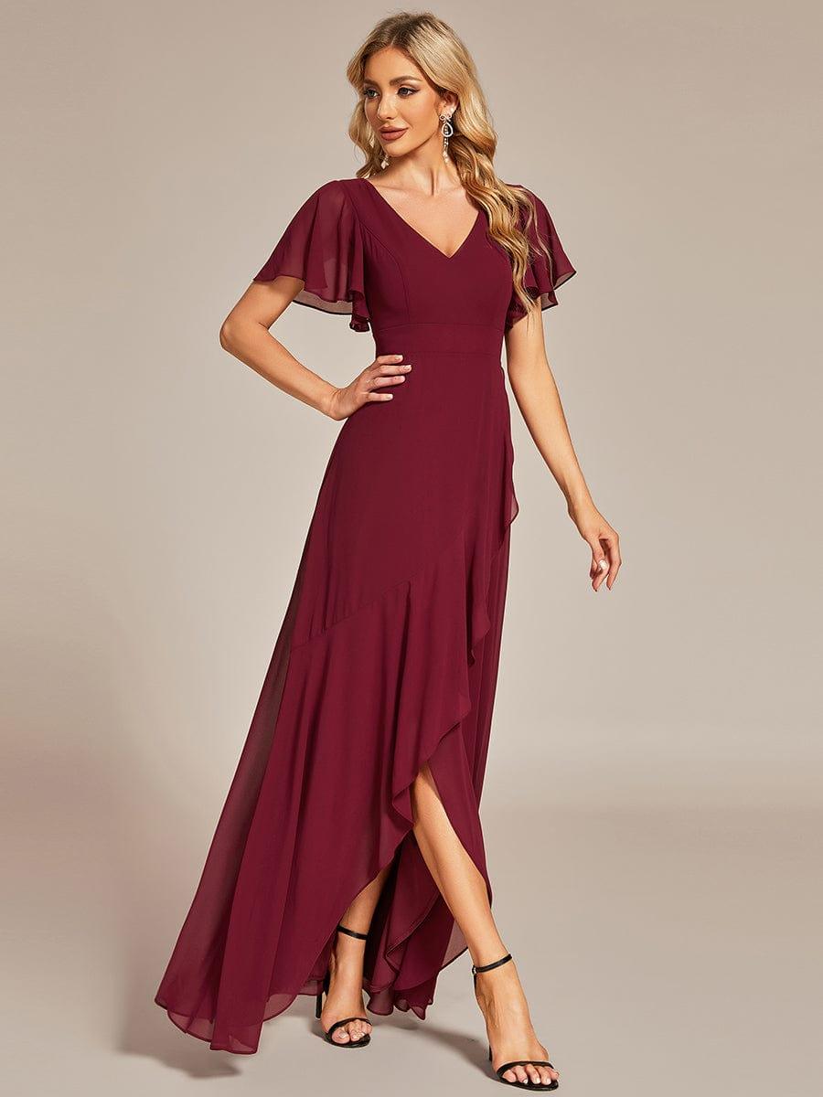ever OREE|Charming Chiffon Bridesmaid Dress with Lotus Leaf Hemline