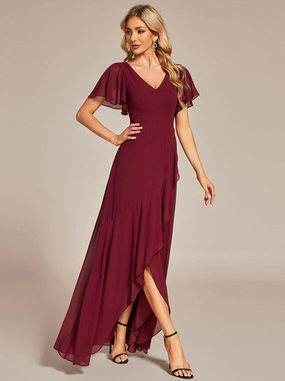 ever OREE|Charming Chiffon Bridesmaid Dress with Lotus Leaf Hemline
