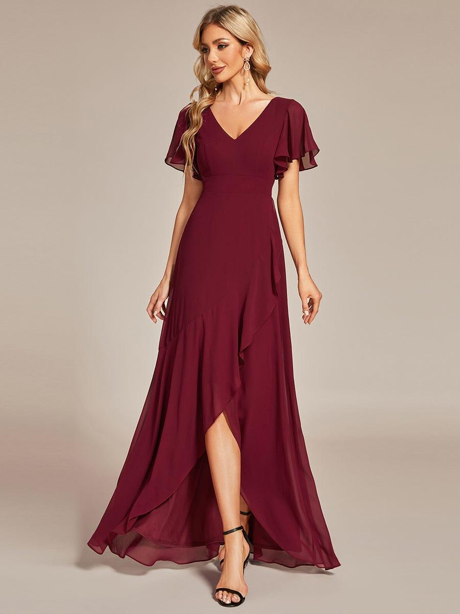 ever OREE|Charming Chiffon Bridesmaid Dress with Lotus Leaf Hemline
