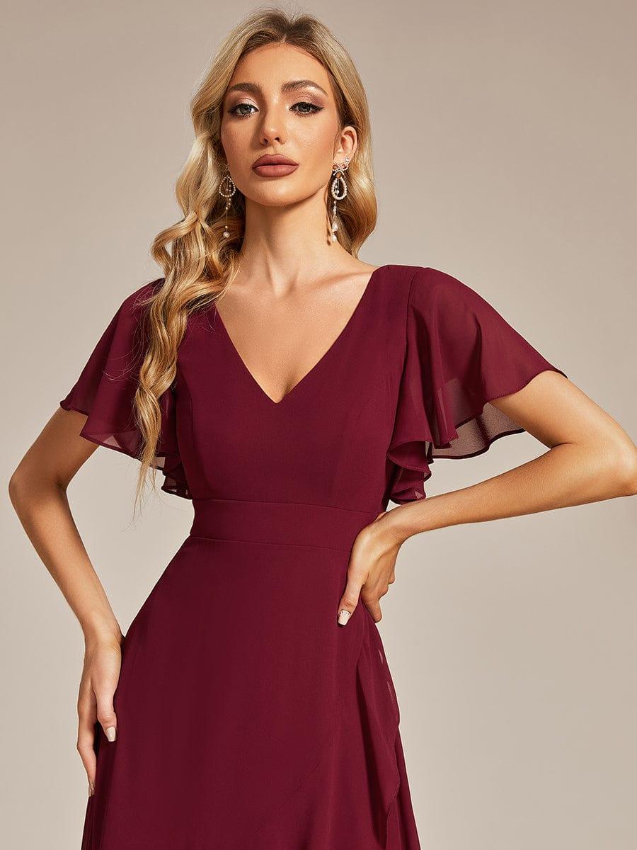 ever OREE|Charming Chiffon Bridesmaid Dress with Lotus Leaf Hemline