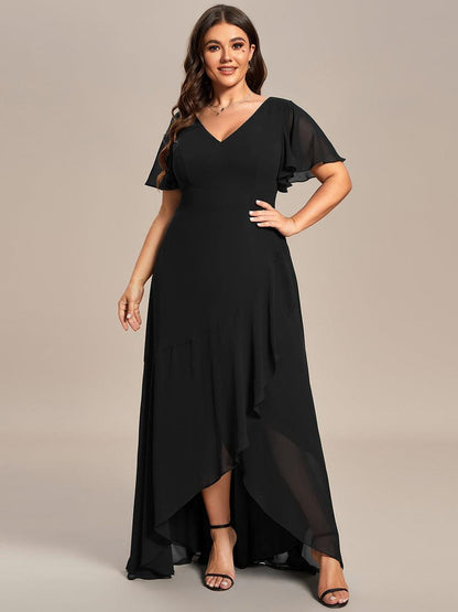 ever OREE|Charming Chiffon Bridesmaid Dress with Lotus Leaf Hemline