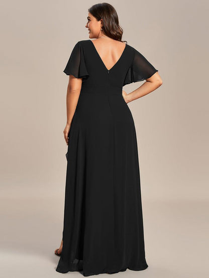 ever OREE|Charming Chiffon Bridesmaid Dress with Lotus Leaf Hemline