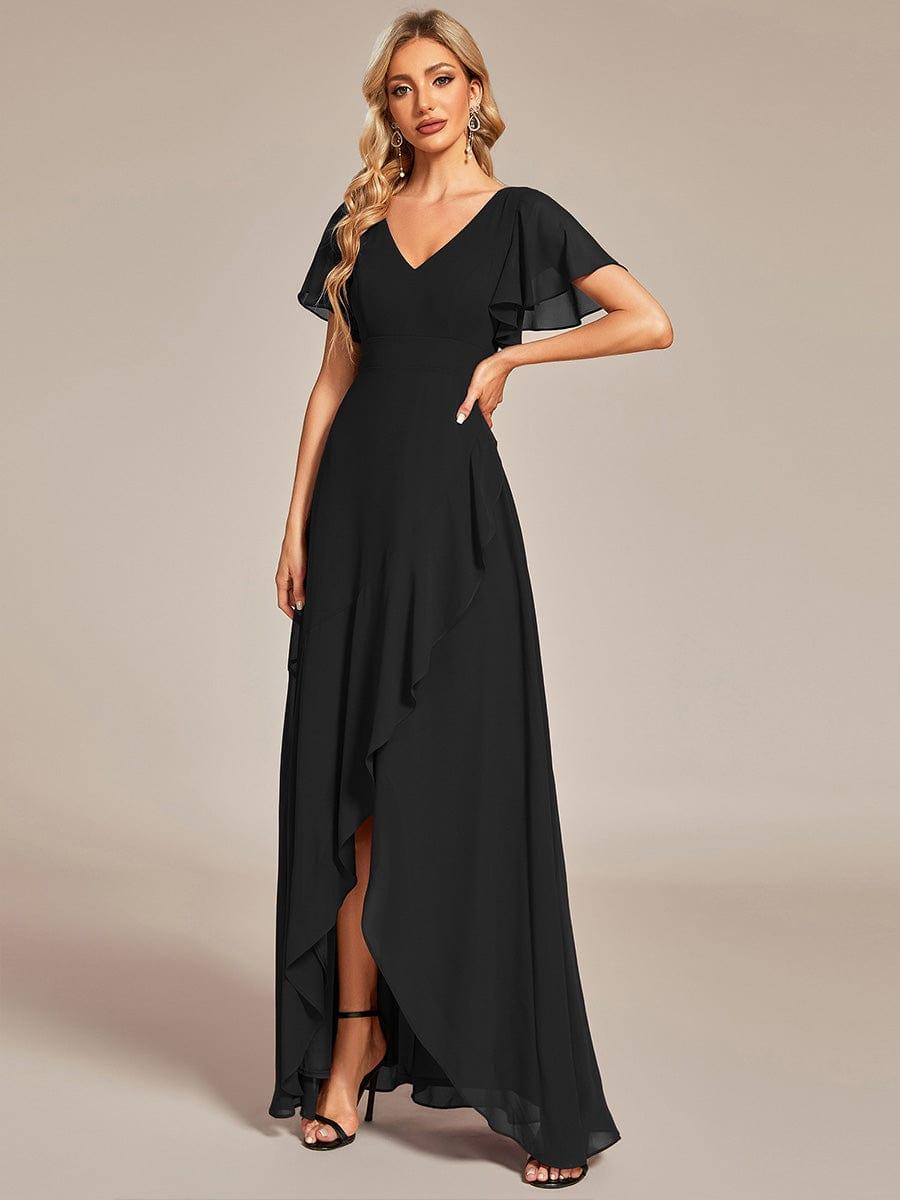 ever OREE|Charming Chiffon Bridesmaid Dress with Lotus Leaf Hemline