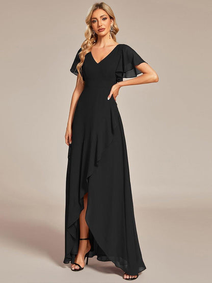 ever OREE|Charming Chiffon Bridesmaid Dress with Lotus Leaf Hemline