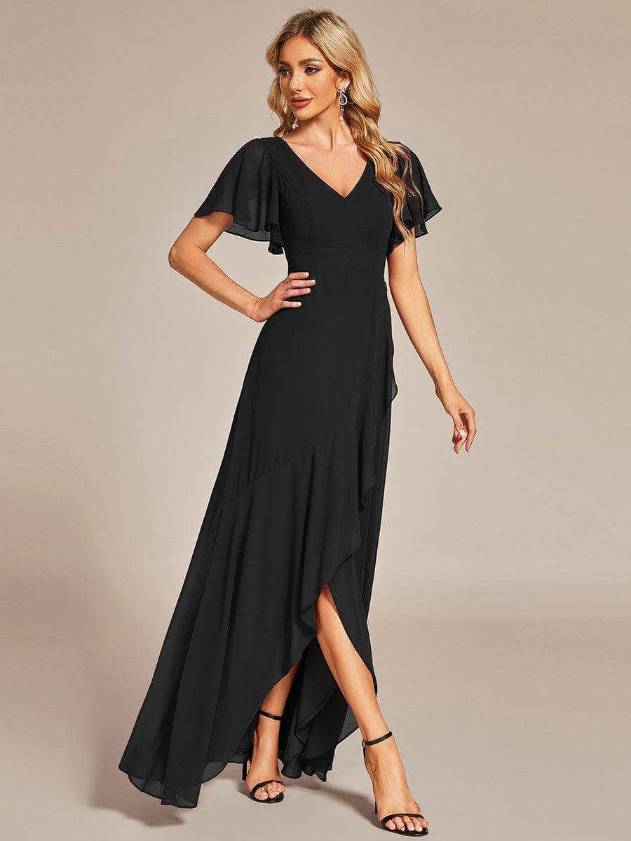 ever OREE|Charming Chiffon Bridesmaid Dress with Lotus Leaf Hemline