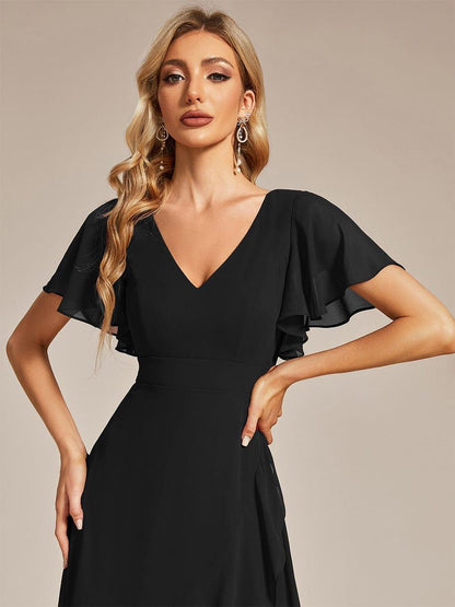 ever OREE|Charming Chiffon Bridesmaid Dress with Lotus Leaf Hemline