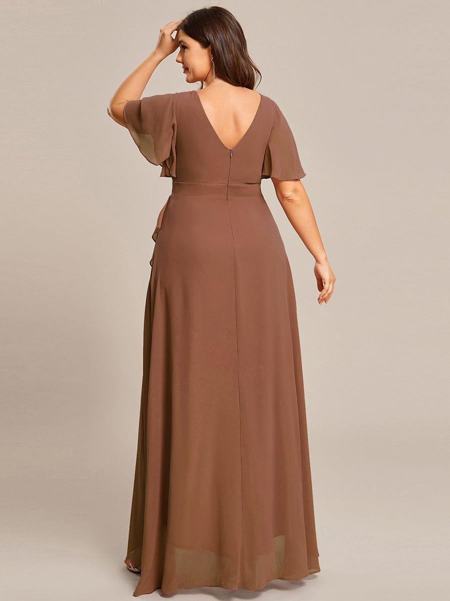 ever OREE|Charming Chiffon Bridesmaid Dress with Lotus Leaf Hemline